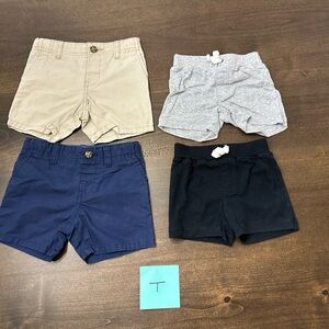 9month Kids Casual Shorts Set - Navy, Black, Gray, Tan